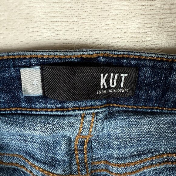 Kut From the Kloth Skinny Jeans Women Size 4 Blue Stretch Cotton Blend 5-Pockets - Picture 7 of 14